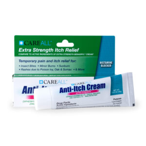 A box and tube of AI125, labeled for temporary pain and itch relief from insect bites, sunburn, poison ivy, and other minor irritations. Net weight: 1 oz (28g).