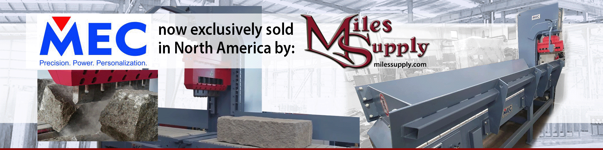 MEC stone splitters and stone veneer cutters